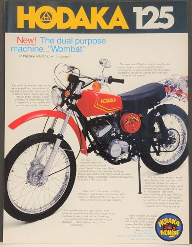 1977 Hodaka Wombat 125 Print Ad