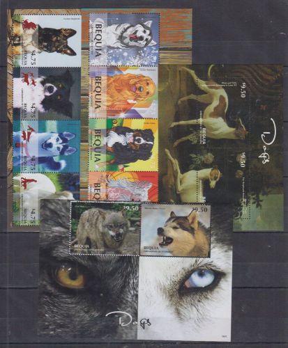 L41. bequia - st.vincent - mnh - nature - dogs - 2014