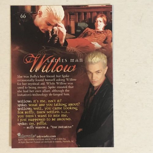 Spike 2005 trading card  #66 james marsters alyson hannigan