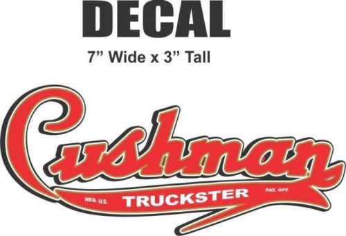 Cushman 7&#034; Truckster Vinyl Decal