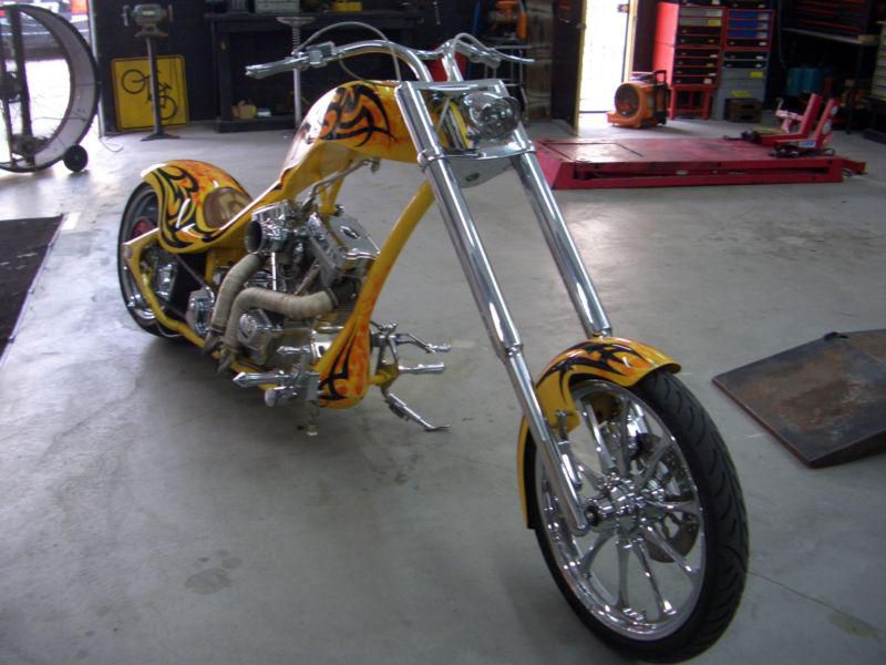 Buy 2006 yellow miami choppers inc. custom built chopper on 2040-motos