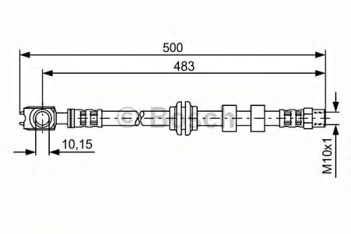 BOSCH Brake Hose Fits VW Golf Mk3 Vento Hatchback Sedan 1992-1998 1987481115