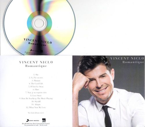 Vincent Niclo 2016 PROMO CD ALBUM Romantique