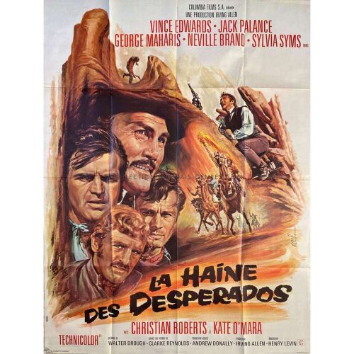 The desperados movie poster  - 47x63 in. - 1969 - henry levin, vince edwards