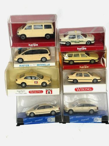 Taxi cab volkswagen t4 vento jetta passat sharan werbemodelle 1:87 lot of 8