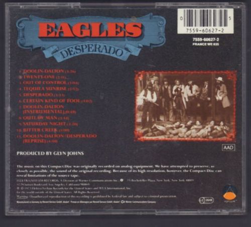 Eagles(CD Album)Desperado-Asylum Records-7559 60627 2-EU-