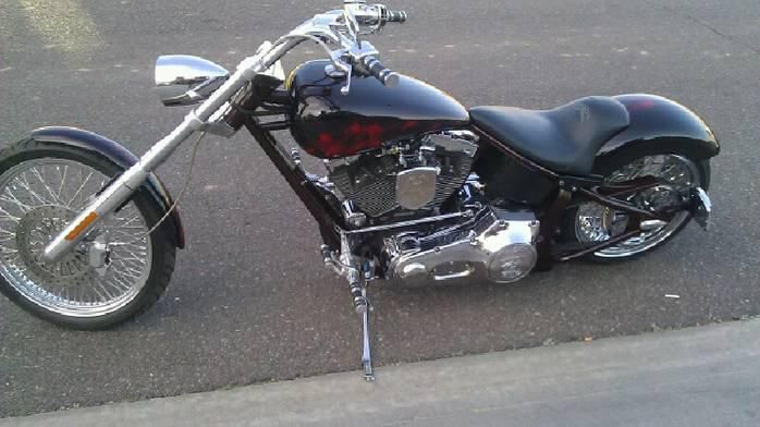 BEAUTIFUL 05 SAXON SOFTAIL-WITH TRU-FIRE FLAMES-TWIN CAM MOTOR