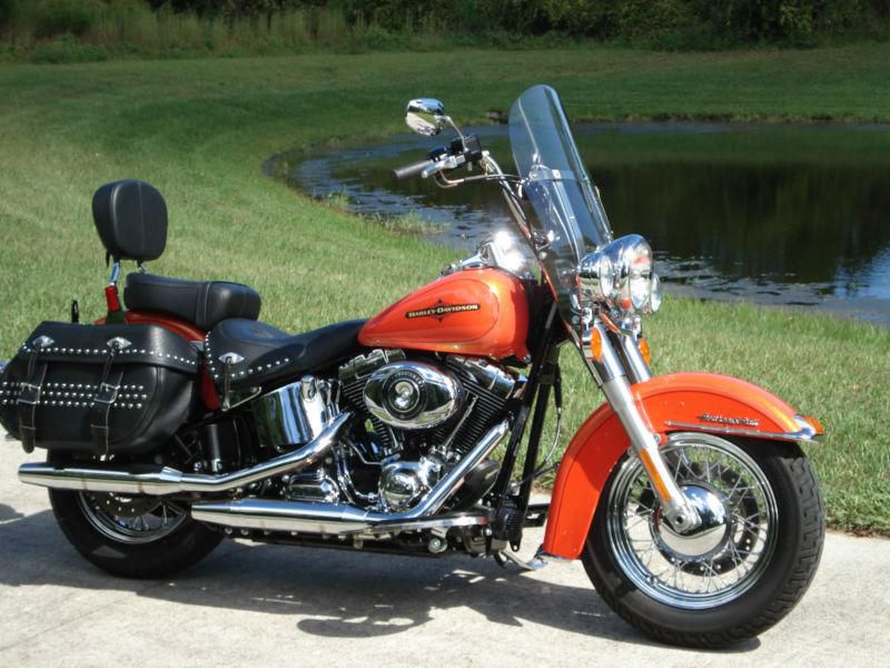 2012 harley davidson flstc heritage 1k miles flawless bike tequila sunrise