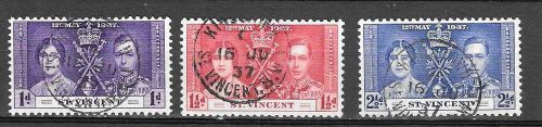 St. vincent  george v1 1937 coronation  set used