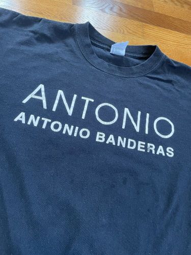 Y2k Antonio Banderas Vintage T-shirt Rare XL Movie Promo Desperado Actor Sexy