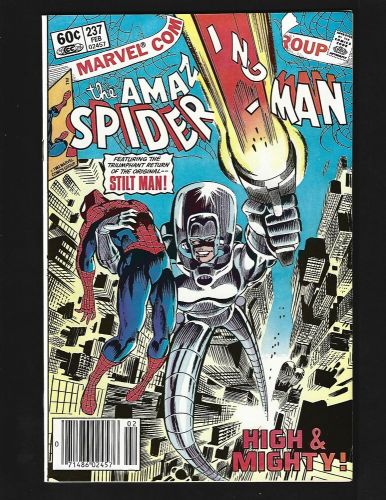 Amazing Spider-Man #237 (Newsstand) VF Hannigan Origin Stilt-Man