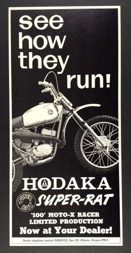 1970 hodaka super-rat 100 motocross motorcycle vintage print ad