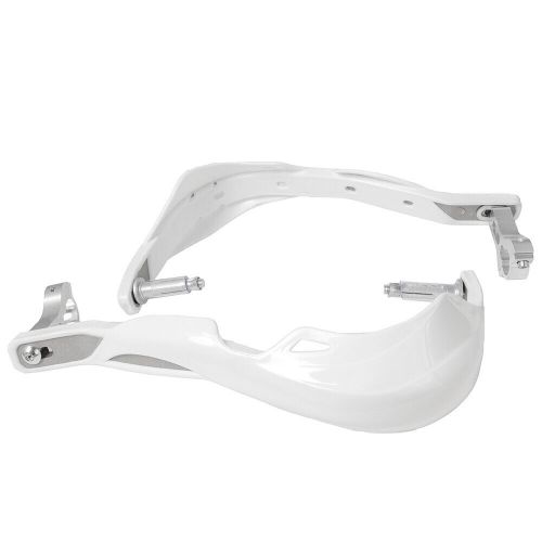 White 7/8&#034; handguards motorcycle hand guards brush bar for dirt pit bike harley