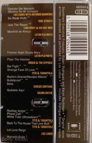 Various-Desperado Movie Soundtrack Album Cassette.1995 Epic 480944 4.Los Lobos+