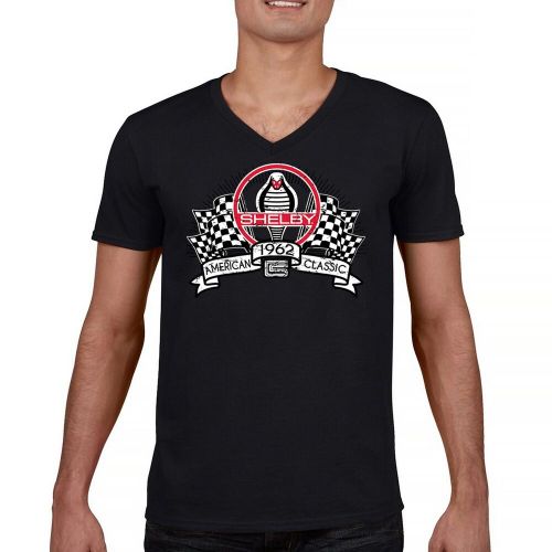 1962 Shelby American Classic V-Neck T-shirt Mustang Cobra Powered by Ford Tee