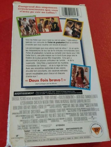 *vhs french movie graduation folies 2 - jason biggs, alyson hannigan-