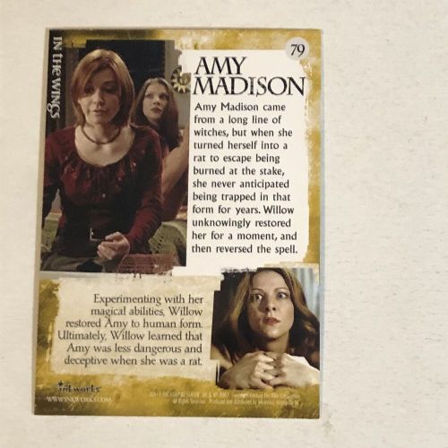 Buffy the vampire slayer trading card 2007 #79 alyson hannigan