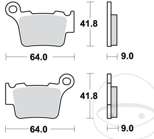 Sinter rear brake pads for ktm exc-f sx smr sxf xcw husqvarna te tc fe fc-