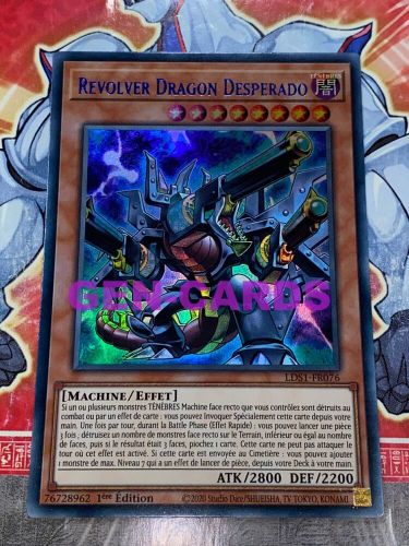 Yu Gi Oh REVOLVER DRAGON DESPERADO LDS1-FR076 TITLE BLUE CARD-