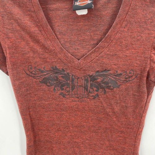 Harley davidson womens size small desperado mcallen texas red shirt