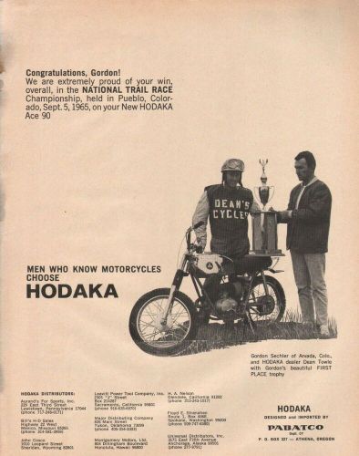 1966 hodaka ace 90 / gordon sechler, arvada, colorado - vintage motorcycle ad