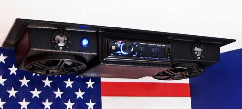 Golf cart radio overhead console stereo bluetooth soundbar