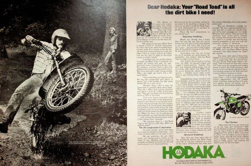 1977 Hodaka Road Toad Dual Purpose Street Trail Motorcycle - 2-Page Vintage Ad