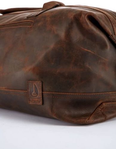 Nixon desperado ii 35l leather duffle bag - brown / black