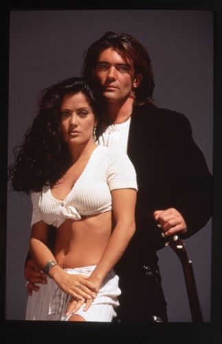 Desperado Antonio Banderas Salma Hayek bare midriff Photo Shoot Transparency