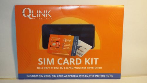 2 - QLINK Wireless Cellular 4G LTE/5G Sim Card Kit - Includes Sim Card &amp; Adapter