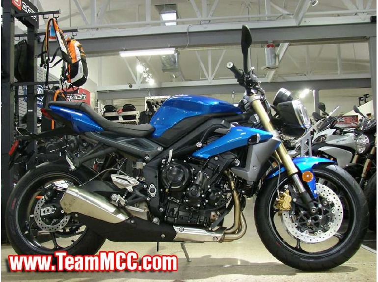 2013 triumph street triple abs - caribbean blue 