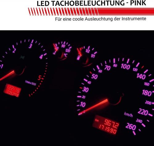 Pink high power smd led speedometer lighting for vw golf 3 + vento &#034;top new&#034;-