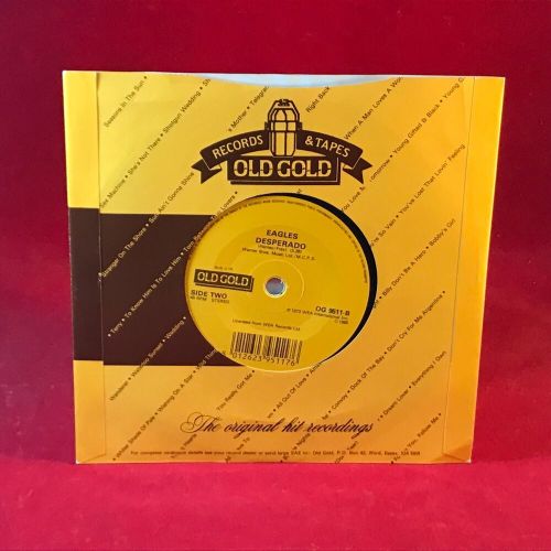 THE EAGLES Hotel California 1985 UK 7&#034; vinyl single Desperado 45 record