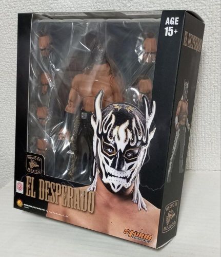 Limited color el desperado action figure new japan pro wrestling soft vinyl