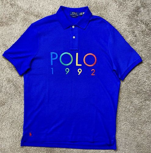 Polo Ralph Lauren Classic Fit Polo 1992 Mesh Polo Shirt Royal Blue Men&#039;s Size M