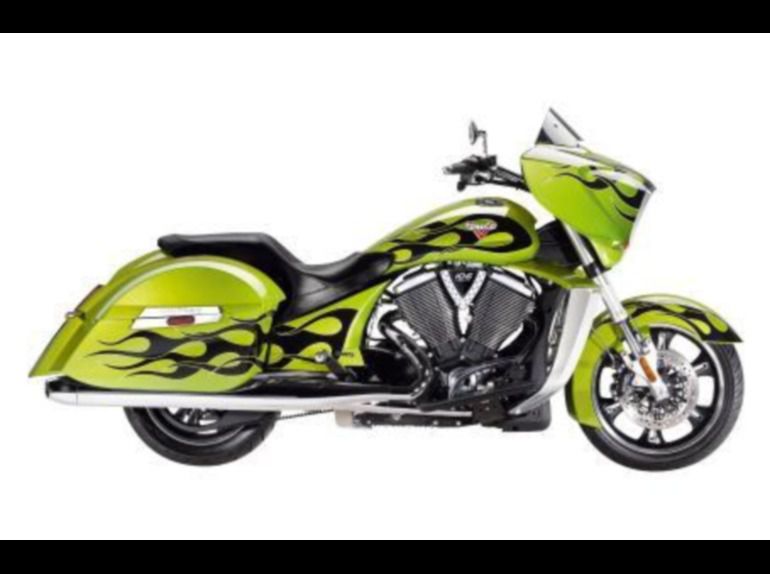 2013 victory cross country -antifreeze green,midnight metallic 