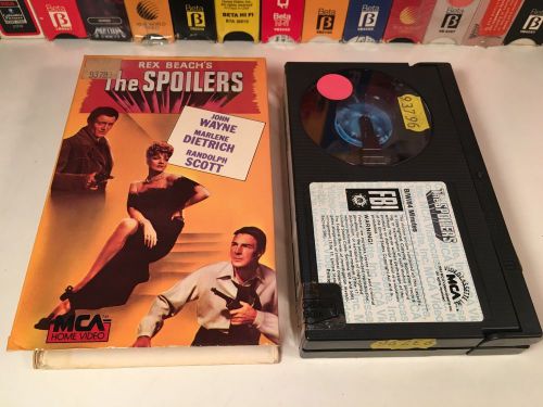 * the spoilers betamax not vhs 1942 western beta john wayne marlene dietrich