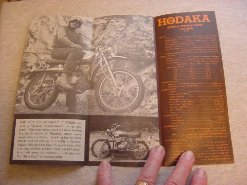 Vintage  hodaka  motorcycle  100b brochure