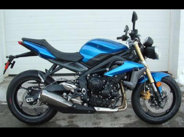 2013 triumph street triple abs - caribbean blue  sportbike 