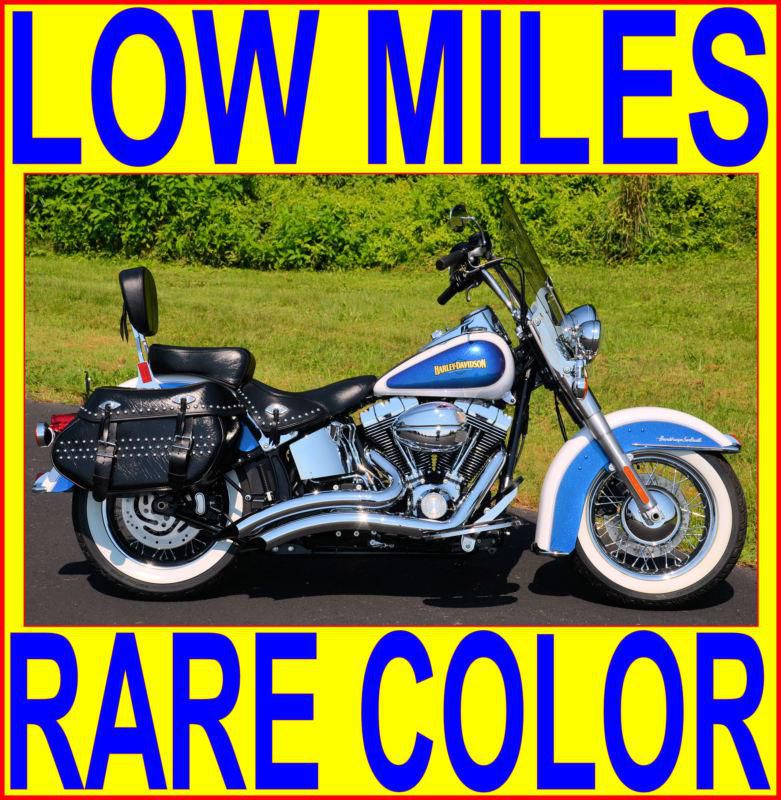 2010 harley davidson heritage softail classic flstc factory custom color only 2k