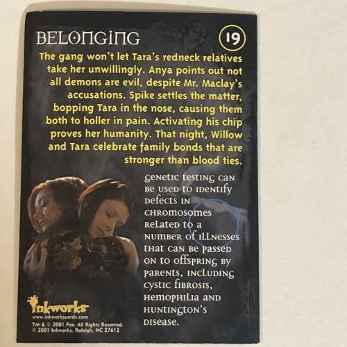 Buffy Vampire Season 5 Trading Card #19 Alyson Hannigan Amber Benson