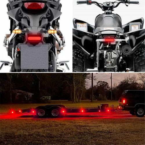 LED DRL Tail Light Rear Brake Stop Lamp Accessories For Motorcycle Truck 12V/24V