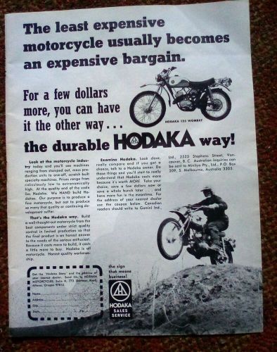 1973 hodaka motorcycle print ad