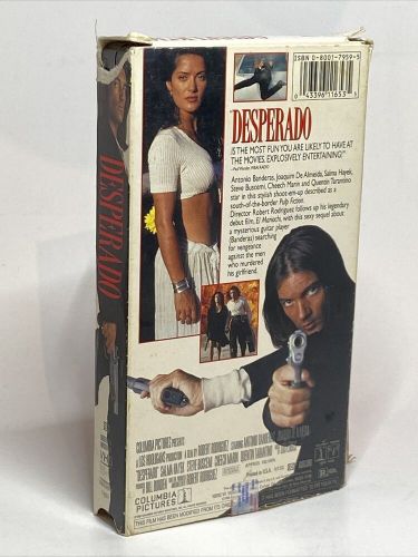 Desperado (VHS, 1996) Antonio Banderas Robert Rodriguez Salma Hayek Tarantino