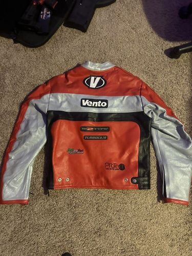 1990&#039;s vento mens motorcycle leather jacket