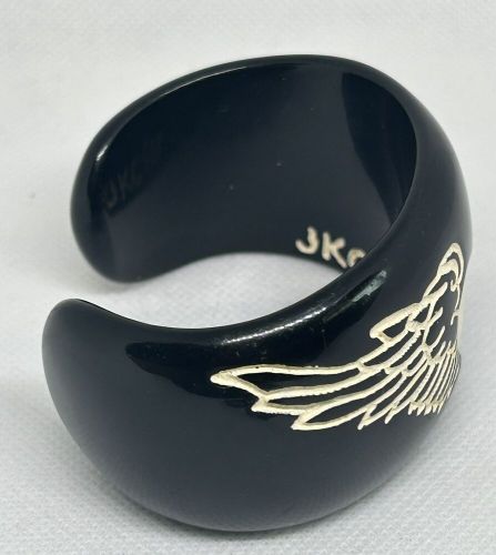 Retired jkc jessica kagan cushman winged heart cuff bracelet cool biker chic