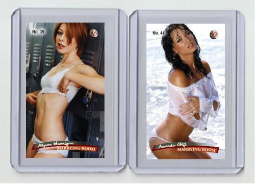 Alyson Hannigan rare MH Marrying Room #&#039;d x/3 Tobacco card no. 39