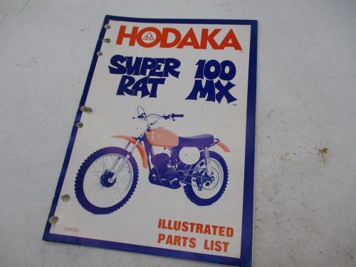 Vintage original hodaka super 100 rat mx illustrated parts list 278005