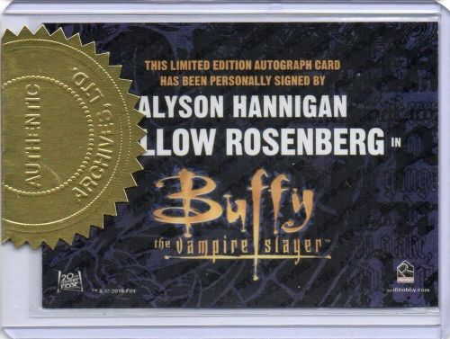 GOLD Buffy Autograph Card Alyson Hannigan Rittenhouse Ultimate Collector&#039;s Set 3