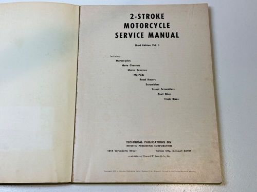 Vintage 2-stroke service repair shop manual allstate broncco gareli hodaka maico